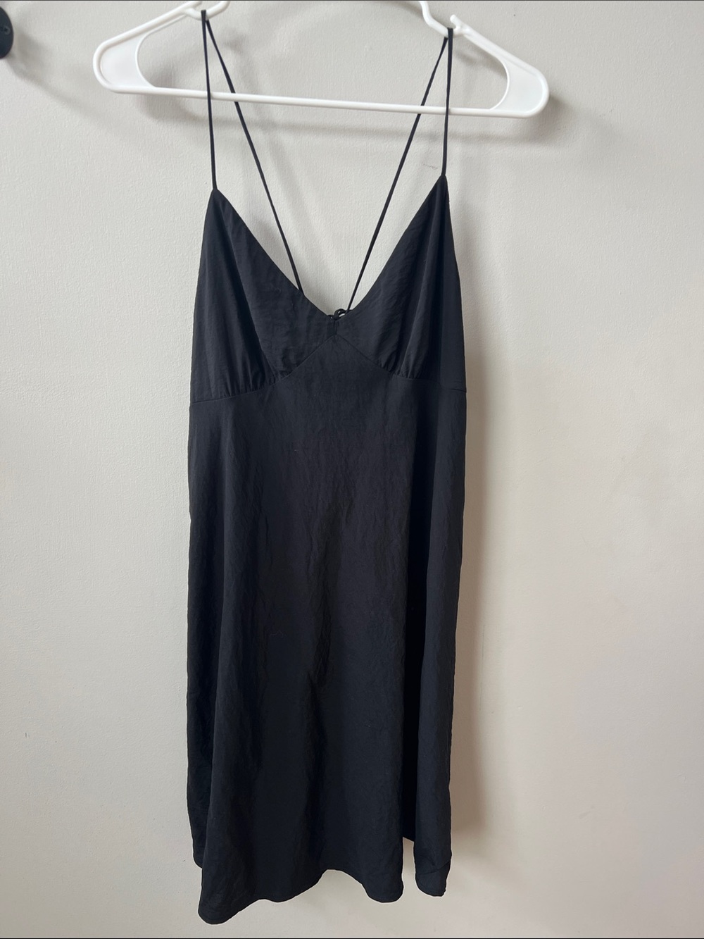 Madewell Black Slip Dress with Adjustable Spaghetti Straps